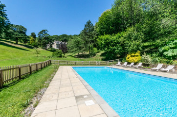 Outdoor heated swimming pool