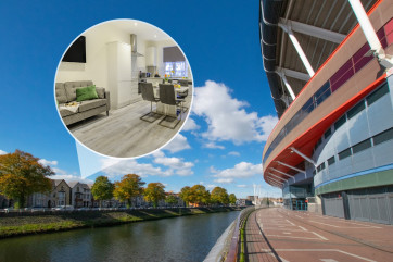 Located just across the river from the Principality Stadium