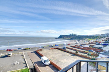From the balcony you have stunning views towards Scarborough castle and the beach,
