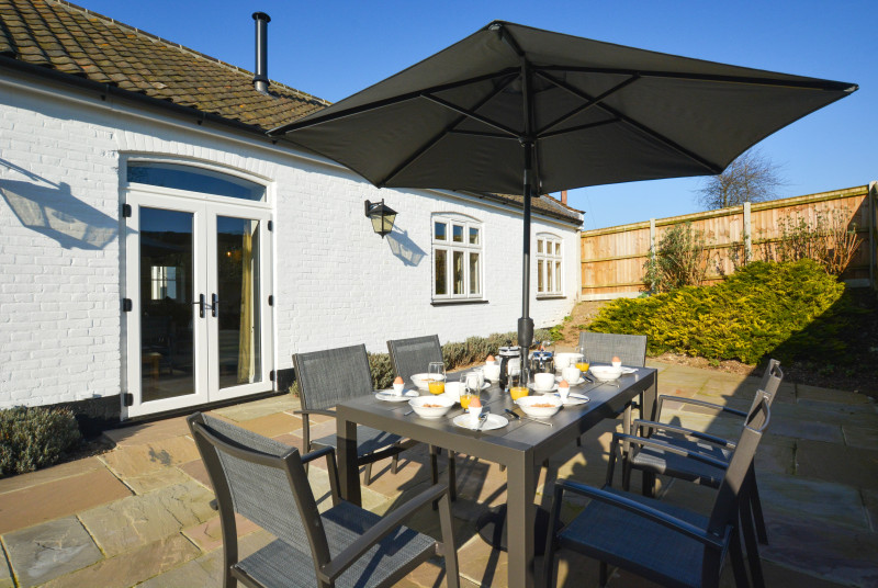 Patio with table and chairs
