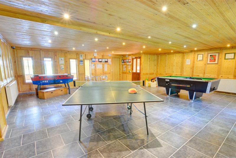 Large bright and airy games room.