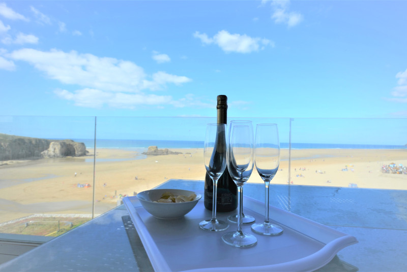 Drinks on the balcony of No 34