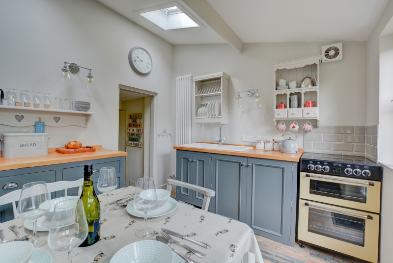 Well appointed kitchen and dining room 