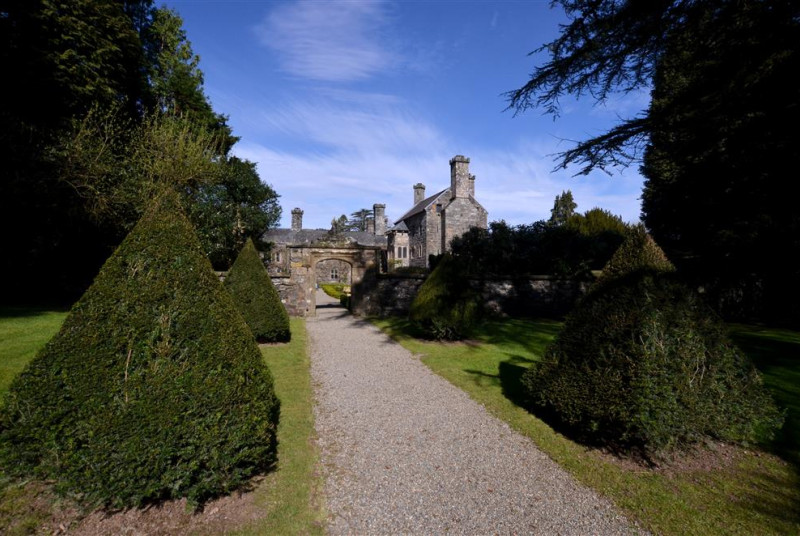 The castle is surrounded by mature landscaped gardens extending down to the river Conwy