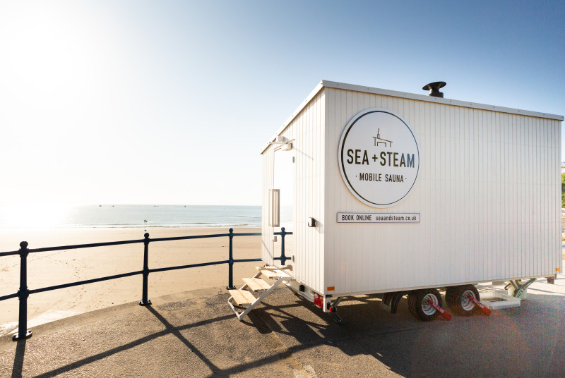 Sauna on the beach at Saundersfoot
