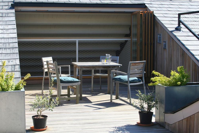 In the summer months why not have a drink outside on this rooftop terrace. 