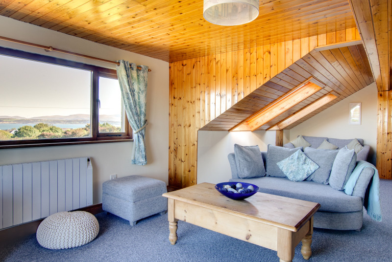 Views of Moelfre, the sea and mountains of Snowdonia