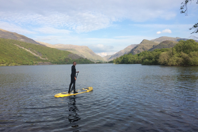 SUP hire available on the lake from Snowdonia Watersports