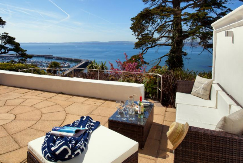 Unbelievable views of Torre Abbey Sands Beach & the bay from the Admiral's Beach House terrace!