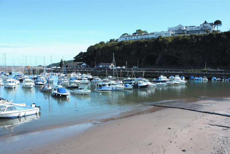 Boats in the harbour at Saundersfoot.