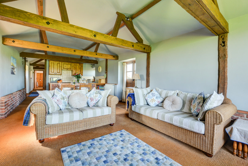 Pleasantly furnished with comfortable seating and lovely exposed beams
