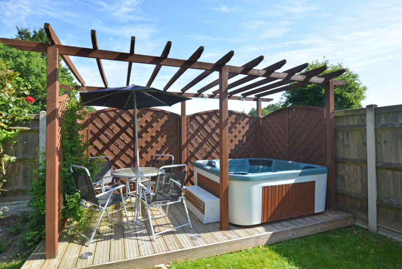 Another added extra that comes with this property is the use of the hot tub in the garden