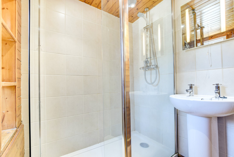 Shower Room: First floor, large  walk in shower, W.C. and wash handbasin.