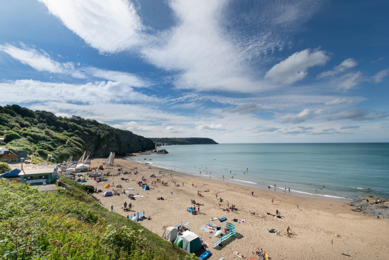 The Beach at Tresaith within walking distance