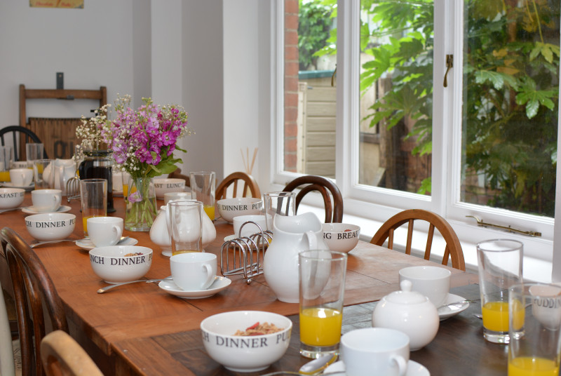 Breakfast table at Stonesthrow