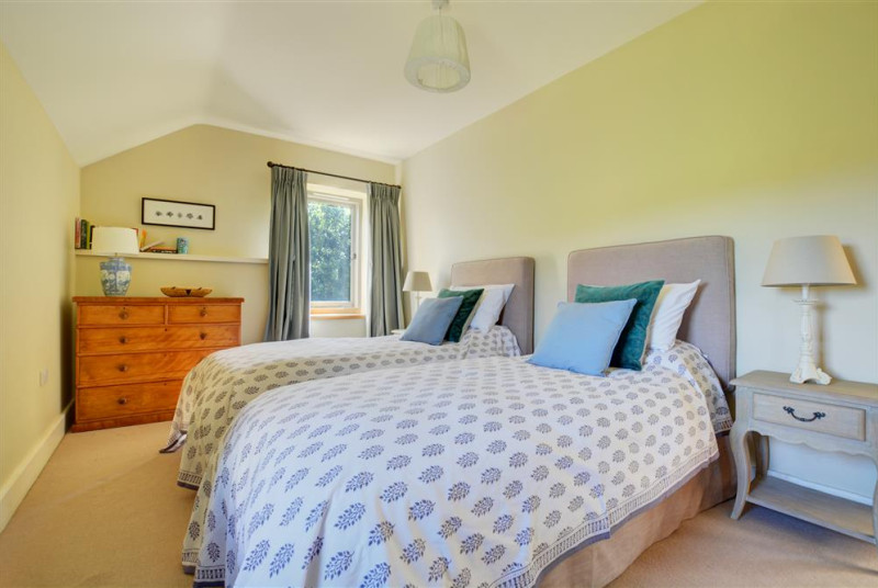 Bedroom four has twin beds, which can be converted into a super king
