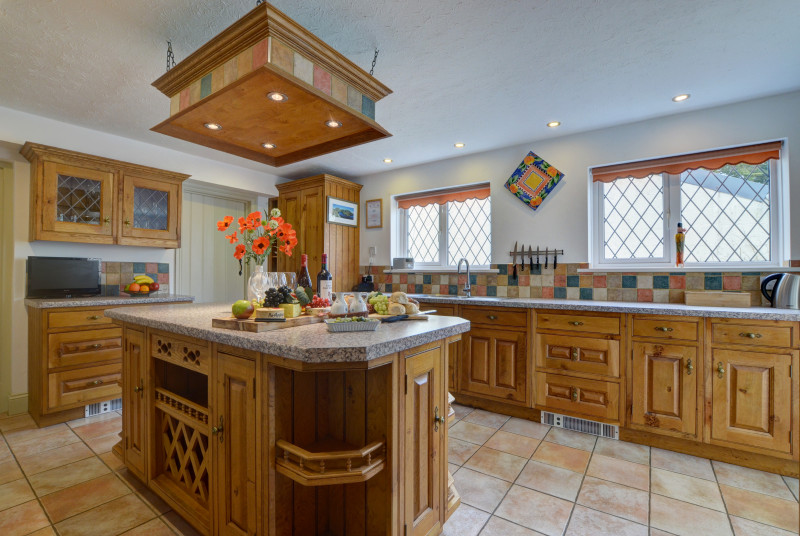 The large country style kitchen