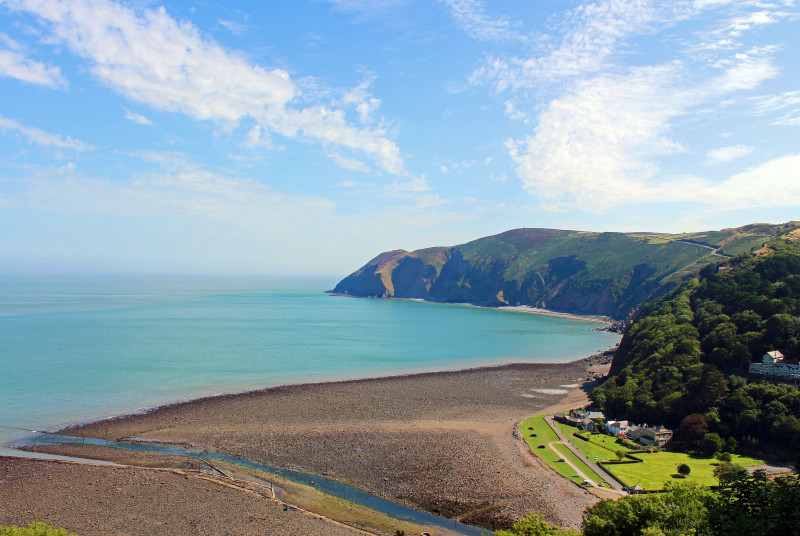 View of Countisbury Hill from Lynton