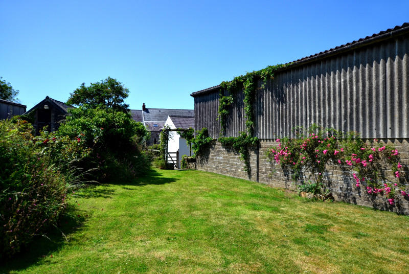 Exterior of the enclosed garden to the rear of the cottage 