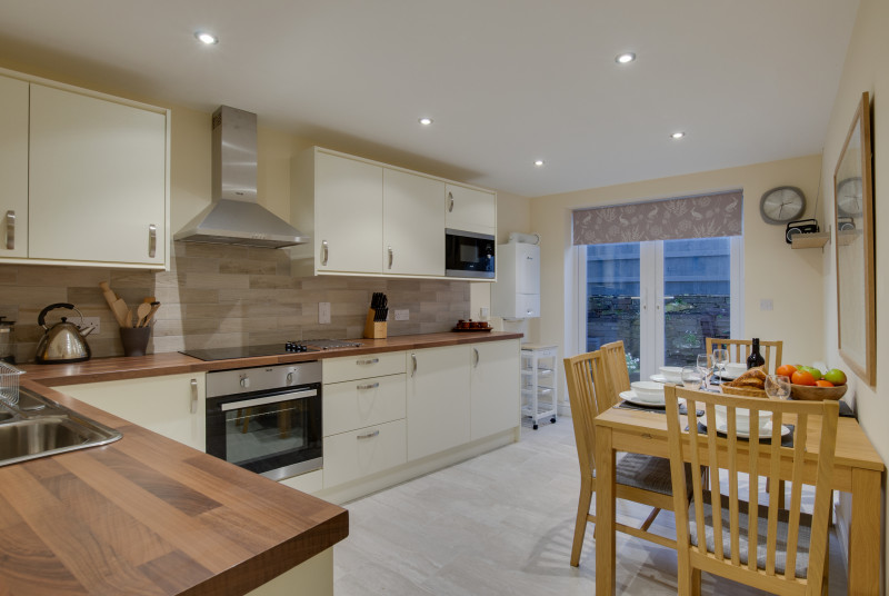 French doors lead to rear yard