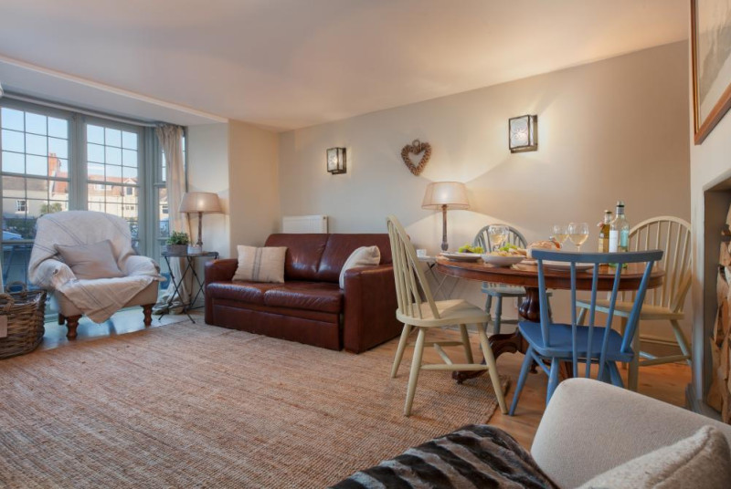 Living room and dining area - Compass Cottage, Shaldon
