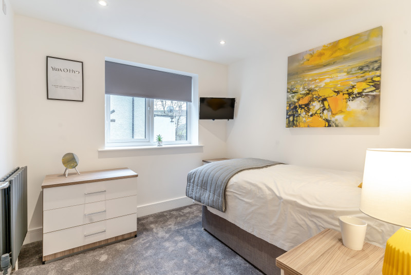 Single bedroom at Hafan y Ddinas Cardiff Apartment 2