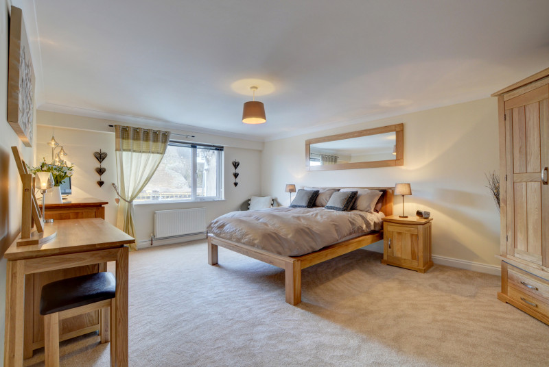 The super stylish master bedroom which benefits from a contemporary ensuite bathroom