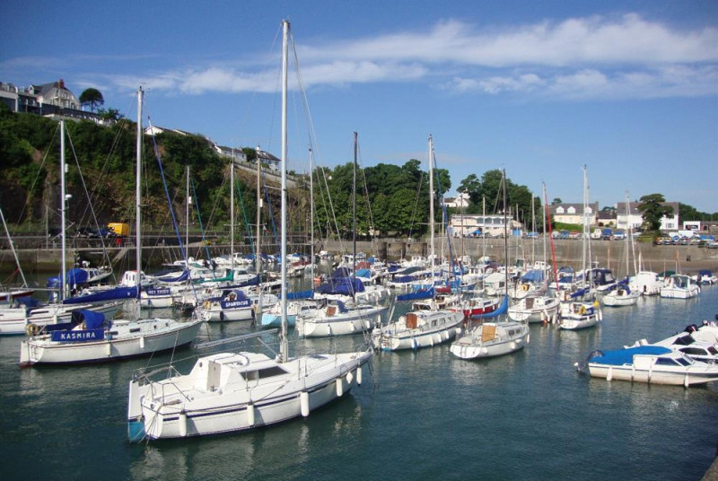 Picturesque Saundersfoot with its boats. 