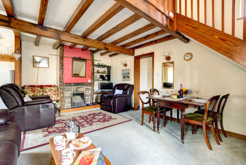 The open plan lounge and dining area