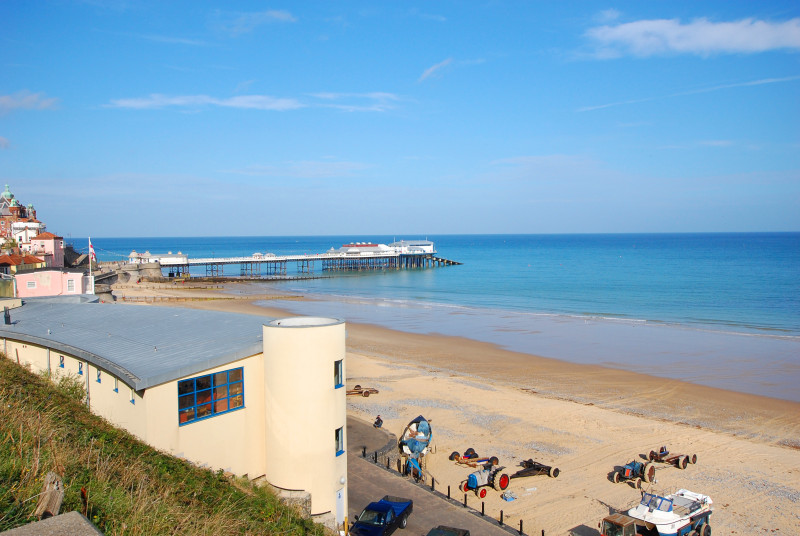 View of Cromer Beach and Pier.