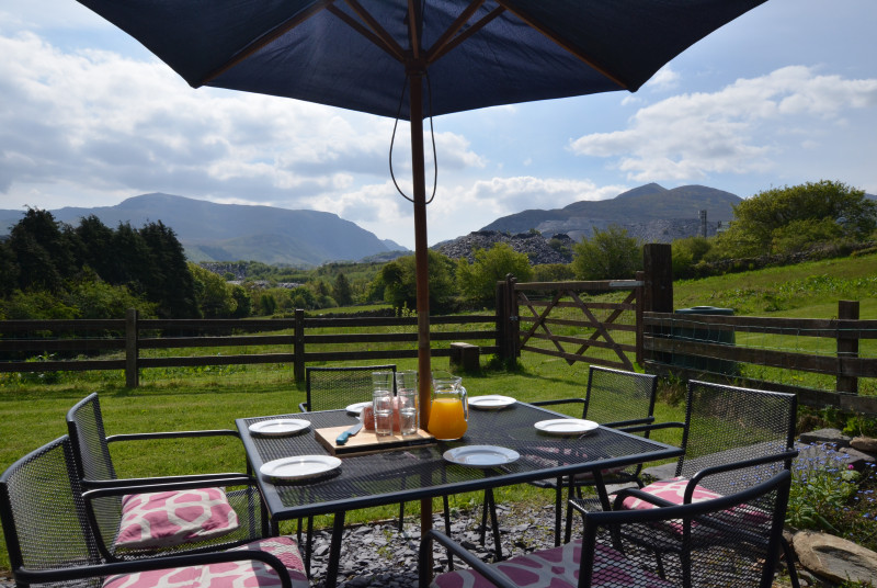 Rear patio with lovely views