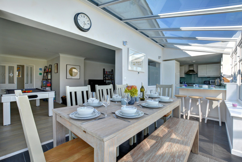 Dining area and kitchen