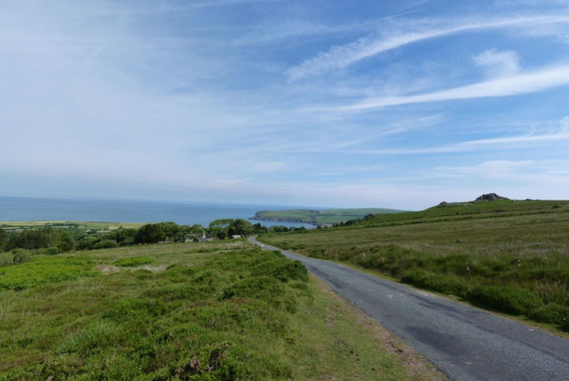 A view from one of the many walks just above this Trefdraeth holiday cottage 