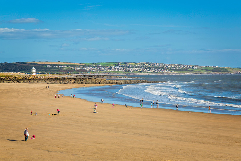 One of the sandy beaches in Porthcawl