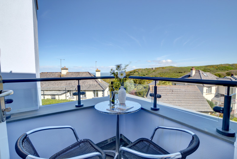 Enjoy a morning coffee on the balcony