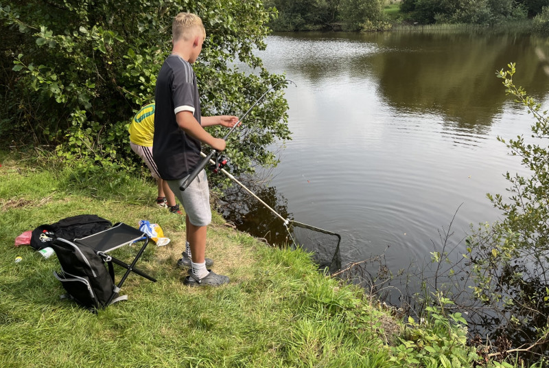 the fishing lake at Timber Hill