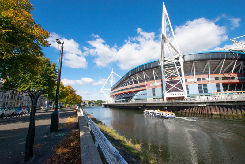 Cardiff apartment directly opposite the Principality stadium