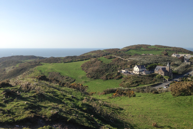 Tucked into the hillside on the edge of the village of Mortehoe with magnificent views 