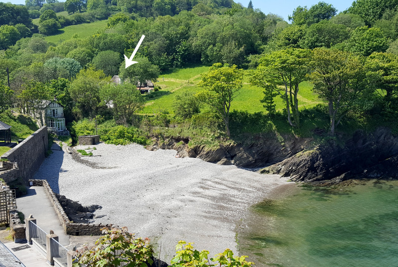 Newberry Beach, a smaller beach in the bay is just a stones throw away from the bottom of the drive