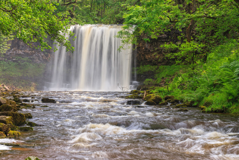 the nearby waterfalls