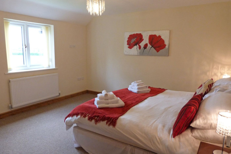 Super king size bed. Luxury self catering in North Wales