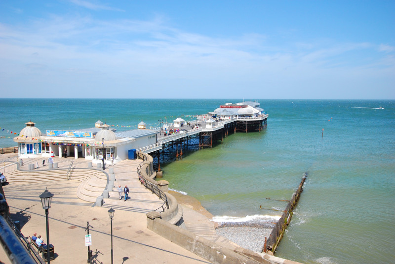 Stunning shot of Cromer pier on a beautiful clear day
