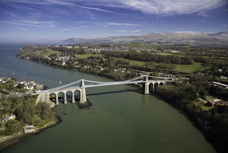 One of two bridges that connect Anglesey with mainland Wales