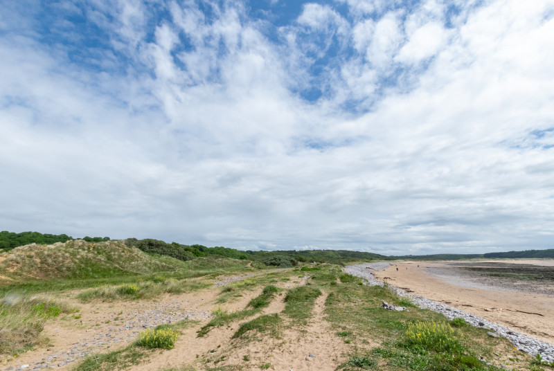 Looking East towards Merthyr Mawr and Ogmore Beach