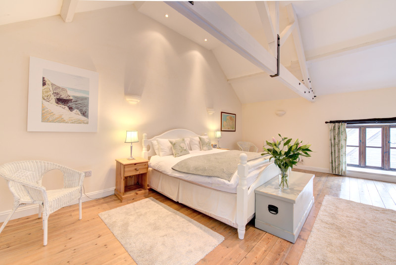 Beautifully decorated master bedroom with superking