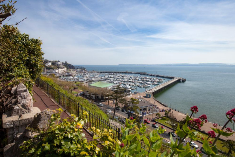 Views over Torquay Harbourside from Admiral's Beach House in Torquay, South Devon