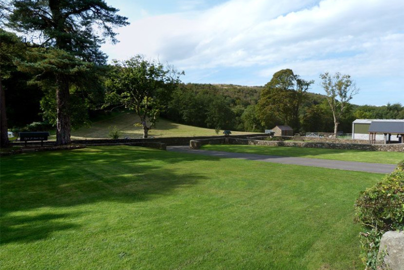 View across the gardens at the rear of the property