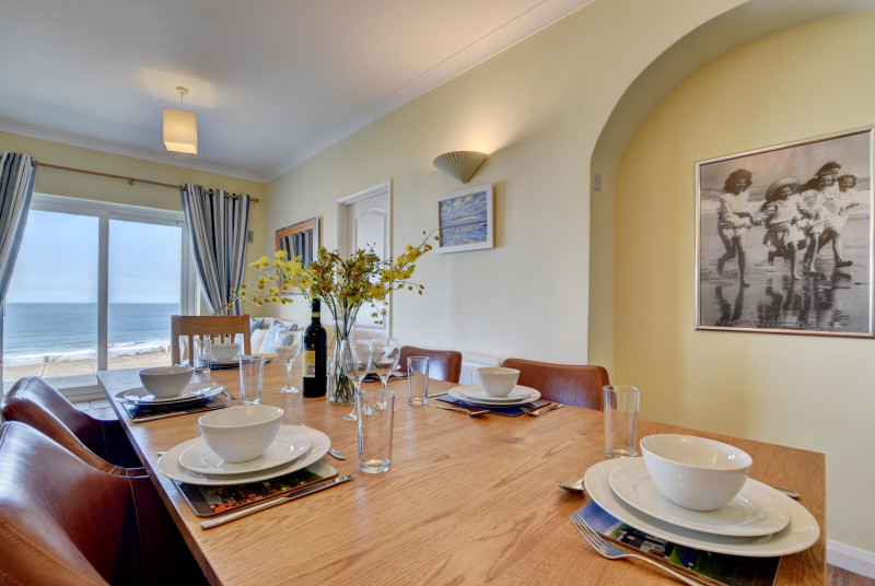Panoramic views from the sitting room and dining area