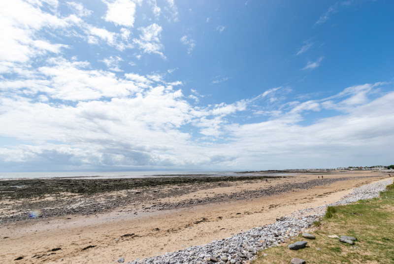 The beach just behind the house