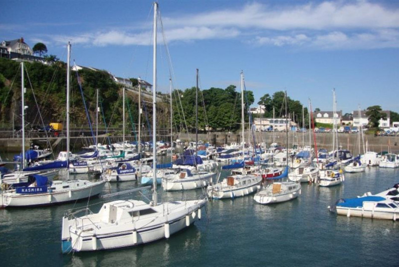 Saundersfoot harbour with trips leaving daily in the summer months